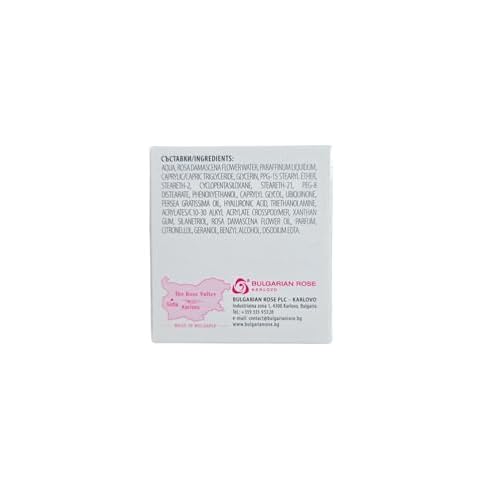 Bulgarianrose Eye Cream with Natural Rose Oil for Dark Spots and Puffiness, Under Eye Cream for Wrinkles and Bags, Rose Water Anti Aging Eye Cream Helps Improve Dryness