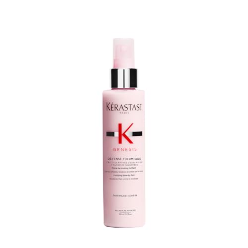Kerastase Genesis Thermique Blow Dry Primer, Heat Protectant for Weak or Damaged Hair, Anti-Breakage, Detangles and Hydrates without Frizz, Sulfate Free and Defense Thermique, 5.1 Fl Oz