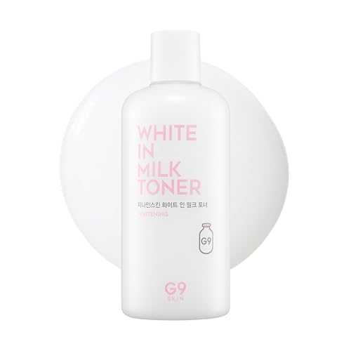 G9SKIN White in Milk Toner - Hydrating & Brightening Facial Toner with Milk Protein and Niacinamide for Soft and Radiant Skin, 300ml / 10.14 Fl.Oz
