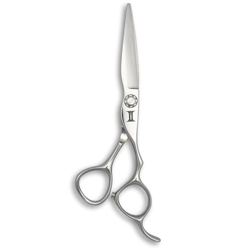Ascent 6-Inch Hair Cutting Scissors - Silver, Compact, Right Hand, Convex Edge, 440C Stainless Steel