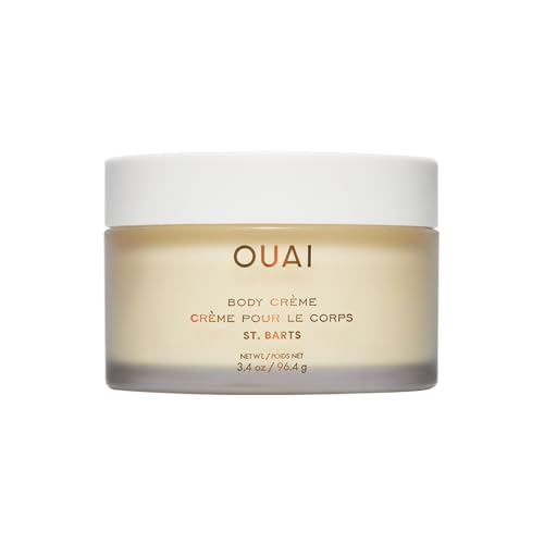 OUAI Body Creme, St. Barts Travel Size - Hydrating Whipped Body Cream with Cupua?u Butter, Coconut Oil & Squalane - Softens Skin & Delivers Radiant Glow - Sulfate-Free Skin Care (3.4 oz)