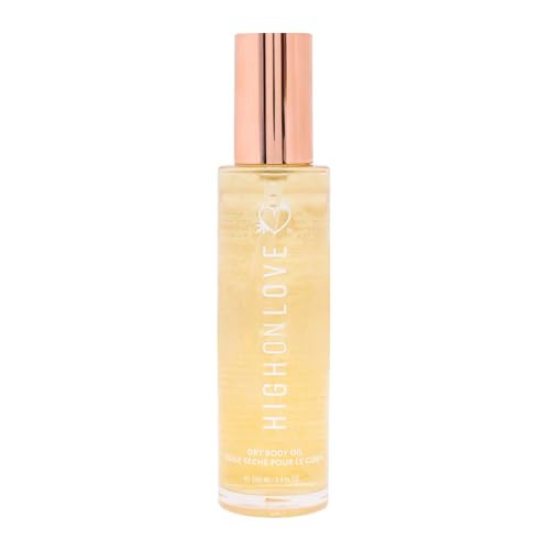High On Love Dry Body Oil Spray - Soothing and Hydrating Body Glow Oil with No Greasy Residue, Made with Premium 100% Natural Ingredients (100 ml) (Rose)