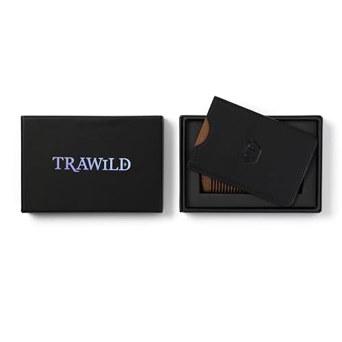 Premium Sandalwood Beard Comb with Mother of Pearl Decoration and Black Case - Traditional Craft Work & The Lux Edition for the Perfect Beard & Mustache Grooming and Gift for Men - TRAWILD (BLACK)