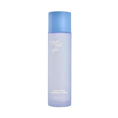 Then I Met You Birch Milk Refining Toner, Hydrating and Exfoliating Milky Toner, Minimizes Pores and Strengthens Skin Barrier, Korean Skincare for Deep Hydration, Gentle Daily Exfoliant, 3.38 oz