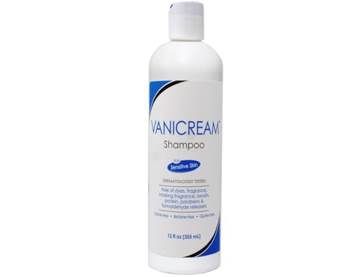 Vanicream Sensitive Skin Shampoo 12 oz. Pack of 2 – Fragrance-Free, Gentle Hair Care