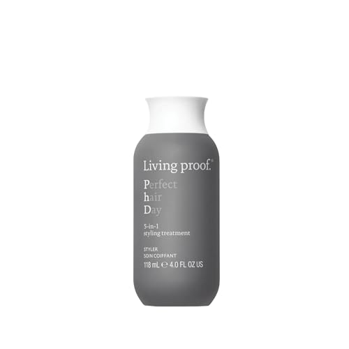 Living Proof Perfect Hair Day 5-in-1 Styling Treatment 4 Fl Oz – Conditions, Smooths, Volumizes, Adds Shine & Heat Protect up to 450°F