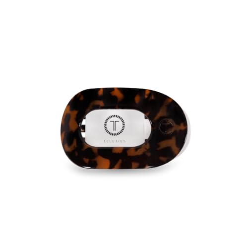 Teleties Small Flat Round Hair Clip - Tortoise