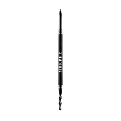 Morphe Micro Dual Eyebrow Pencil - Dual-Ended Brow Pencil Featuring a Retractable, Ultra-Precise, Pointed Tip - Richly Pigmented, Smooth-Gliding, Long-Lasting Wax Formula - Java (0.003 oz)