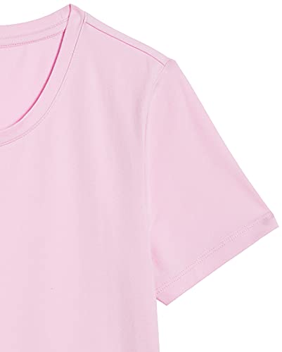 Amazon Essentials Women's Classic-Fit Short-Sleeve Crewneck T-Shirt, Pack of 2, Light Pink/Terracotta, X-Small