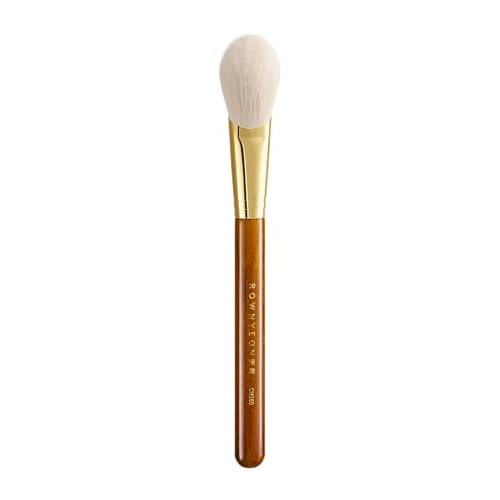 Desert Oak Series CM 160 Angled Blush Brush for Cheeks ? Ideal for Powder & Cream Blush, Golden Brass Ferrule, Ebana Bubinga Handle, Soft Nylon Bristles