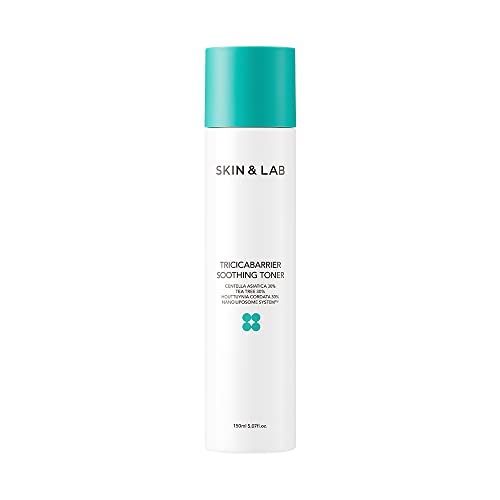 [Skin&LAB] Tricicabarrier Soothing Toner, Infused with CICA, Tea Tree, and Heart Leaf, After Sun Care Product, Calm Sunbun and Hydrate Skin, Korean Toner, All Skin Types, 5.07 fl. oz.