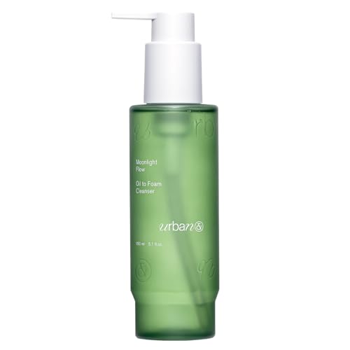 URBANAND Moonlight Flow Oil-to-Foam Cleanser, Vegan Skin Care, Makeup Deep Cleansing Oil, All In One Foaming Facial Cleanser, Korean Skin Care (5.07 fl oz.)