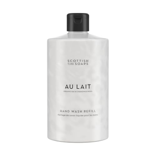 Scottish Fine Soaps Au Lait Collection Hand Wash Refill, Vegan, Oat and Chamomile Milk, Chocolate and Coconut Scent, 750ml