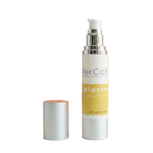 PerC?Ba Colostrum Rejuvenating Cream - Anti-Aging Face, Neck & Hand Moisturizer with Vitamin A, E, and Jojoba - Non-Greasy Hydrating Cream for Radiant, Youthful Skin - 1.7 fl.oz.