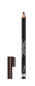 Rimmel Brow This Way Eyebrow Pencil with Built-In Brush - Black Brown, 0.05oz - Variation of Black Brown / 0.05 Ounce