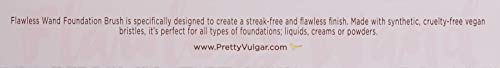 Pretty Vulgar Flawless Wand Foundation Brush, Vegan Makeup Brush for Liquid, Cream and Powder, Streak-free and Flawless Finish, Cruelty-Free Bristles