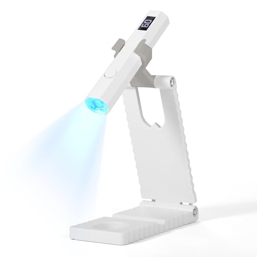 SAVILAND Rechargeable UV LED Handheld Nail Lamp - Silver, Portable Gel Curing Light