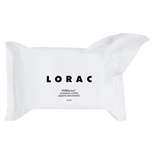 LORAC POREfection Cleansing Cloths | Makeup Remover Wipes | Sensitive Skin | Calming | Oversized (Pack of 4)