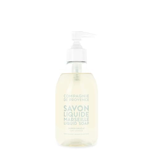 Compagnie de Provence Savon de Marseille Extra Pure Liquid Soap - Sweet Jasmine, Moisturizing Hand and Body Wash, 10 Fl Oz Plastic Pump Bottle