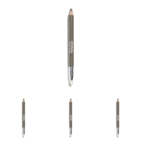 COVERGIRL Perfect Blend Eyeliner Pencil, Smoky Taupe 130 (1 Count) (Packaging May Vary) Eyeliner Pencil with Blending Tip (Pack of 4)