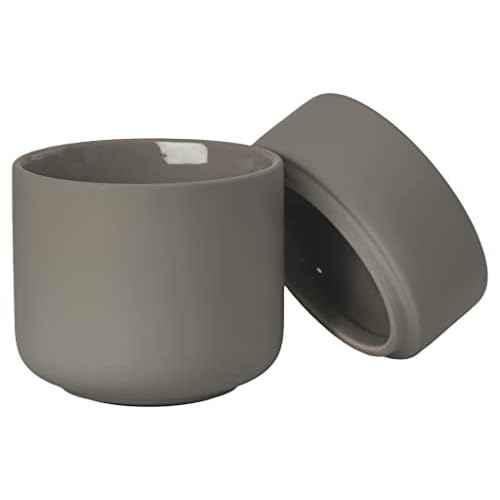 Zone Denmark Ume Taupe Cosmetic Jar - Elegant and Functional Storage Solution for Your Beauty Essentials, Infusing Scandinavian Design into Your Vanity Space - Beige (Taupe)