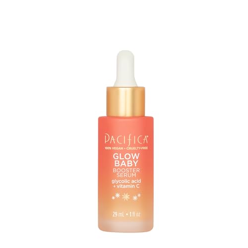 Pacifica Glow Baby Brightening Serum & Reusable Face Mask Set ? Vitamin C + Glycolic Acid for Radiant Hydrated Skin, Clean Vegan Skincare Gift Kit for Women & Teens, Stocking Stuffer Beauty Set