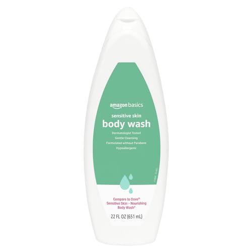 Amazon Basics Hypoallergenic Body Wash for Sensitive Skin, Creamy