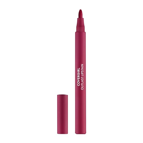 COVERGIRL Outlast Lipstain Bundle - Atomic Love 55 & Natural Blush 65 Shades, 0.06oz Each