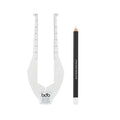 bdb 2-Piece Brow Buddy Contour Stencil Microblading Kit ? Achieve Symmetrical, Perfectly Shaped Brows, Ideal for Tweezing, Threading & Waxing, Vegan & Cruelty-Free - Clear