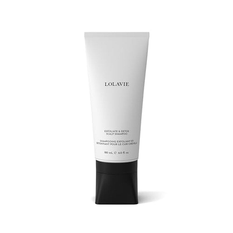 LolaVie Exfoliate & Detox Scalp Shampoo 6oz | 2-in-1 Charcoal Scrub