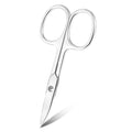 Small Multifunctional Eyebrow Scissors for Women, Mustache Scissors and Nose Hair Scissor for Men, Curved Grooming Scissors for Eyebrow, Mustache, Beard, Eyelashes - Premium Stainless Steel Quality