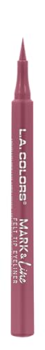 L.A. COLORS Mark & Line Felt Tip Eyeliner, Baby Pink (Pack of 2)