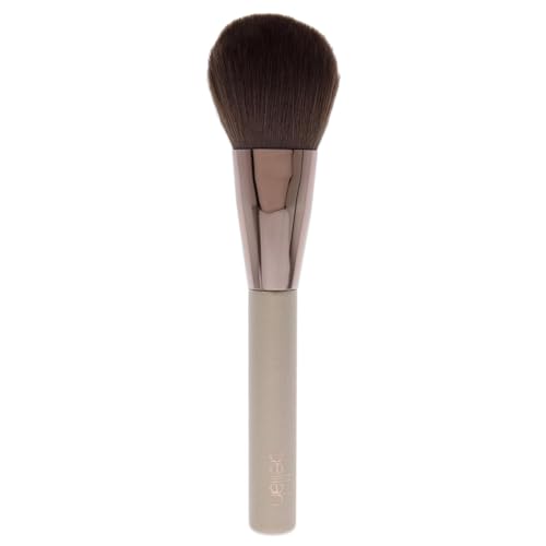 delilah - Large Powder Complexion Brush - Flat, Arched Shaped - Synthetic Fibre Blends - Loose or Pressed Powders - Wooden HAndle - For all Skin Type - Cruelty Free - 1 Pc