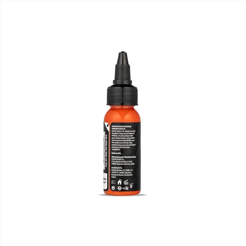 Dynamic Color Co - Carrot Orange Platinum Collection Tattoo Ink, Reach Compliant Premium Tattoo Ink, Safe for European Regulations, Made in Spain, (1 oz Bottle)