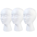 BALABALA 3-Pack Mannequin Heads - Foam Wig Stand with Long Neck