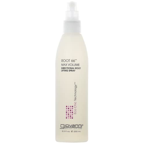 GIOVANNI Eco Chic Root 66 Max Volume Spray, 8.5 oz. - For Fine Lifeless Hair, Pro-Vitamin B5, Horsetail Extract, Sea Salt, Kiwi, Lauryl & Laureth Sulfate Free, No Parabens, Color Safe