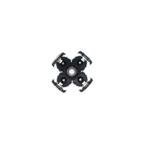 Shaver Blade Heads for 5 Heads Razor Blade Heads, Electric Razor Head Replacement Blades Beard Cutter Easy Install for Head and Face (Black)