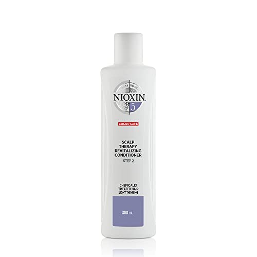 Nioxin System 5 Scalp Therapy Conditioner, with Peppermint Oil, Treats Dry Scalp, Provides Moisture Control & Balance, For Bleached & Chemically Treated Hair with Light Thinning, 10.1 fl oz