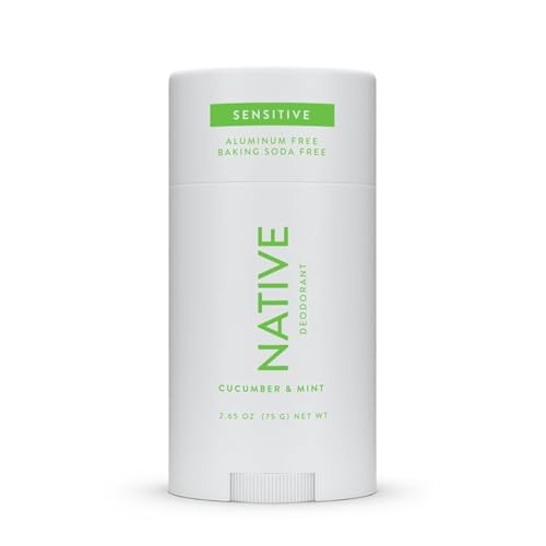 Native Sensitive Deodorant Contains Naturally Derived Ingredients, 72 Hour Odor Control | Deodorant for Women & Men, Aluminum Free with Baking Soda, Coconut Oil and Shea Butter, Cucumber & Mint