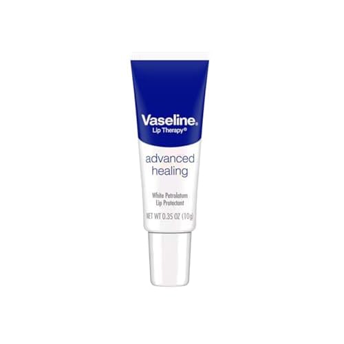 Vaseline Lip Therapy Lip Balm Tube, Advanced Healing Lip Protectant, 0.35 OZ - 3 Pack