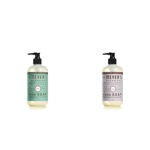 MRS. MEYER'S CLEAN DAY Basil and Lavender Hand Soap Bundle, 2 x 12.5 fl. oz