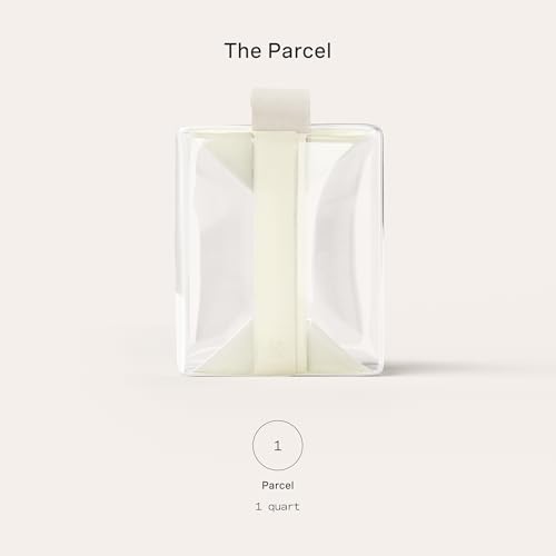 Cadence Parcel - Clear Kit with Magnetic Closure - Durable and Leak-Resistant Travel Toiletry Kit - TSA-Compliant & Modular Design - Hygiene Bag for Travel Essentials - 1 Qt - Pebble