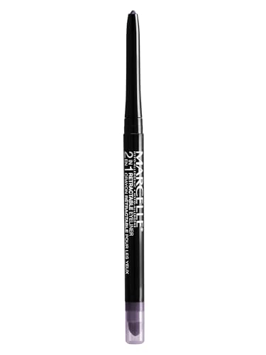 Marcelle 2-in-1 Retractable Eyeliner, Amethyst, Waterproof, Easy-To-Smudge, Smokey Eye, Long-Lasting 12h, Fragrance-Free, Hypoallergenic, Cruelty-Free, 0.31 g