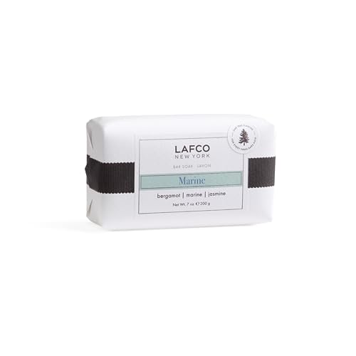 LAFCO New York Bar Soap, Marine - 7 oz - Ultra-Hydrating, Natural Formula - All Skin Types - Made in Europe