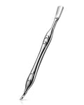 FERYES 2-in-1 Stainless Steel Cuticle Pusher & Trimmer Tool - Silver