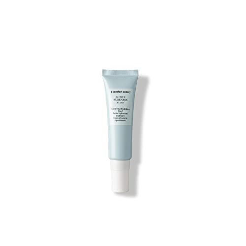[ comfort zone ] Active Pureness Fluid, Mattifying Hydrating Moisturizer, Vitamin C, Oil-Free Face Lotion, Anti-Shine Primer for Oily Acne Prone Skin, Men & Women, Made in Italy, 1.01 Fl Oz