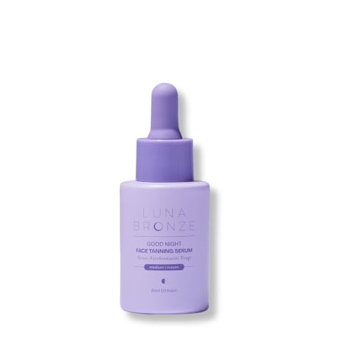 Luna Bronze Self Tanning Drops for Face - Natural Overnight Sun-Kissed Glow