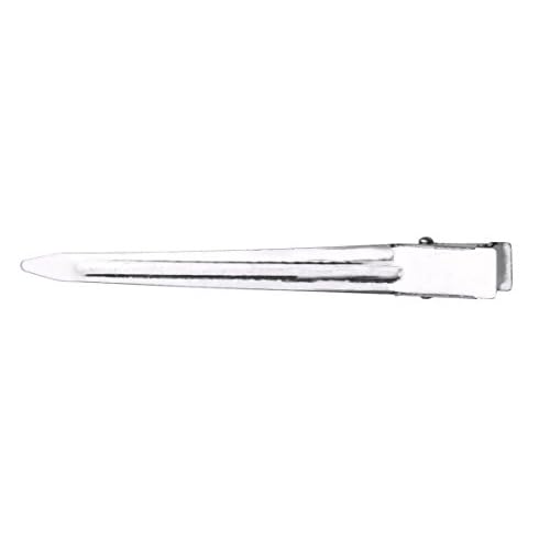 Diane Duck Bill Hair Clips, Silver, 24-pack