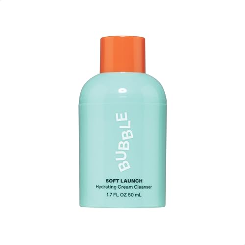 Bubble Skincare Soft Launch Cream Cleanser - Hydrating Facial Cleanser for Dry Skin - Foaming Face Wash Enriched with Avocado Oil to Soothe + Nourish Without Stripping Essential Moisture (50ml)