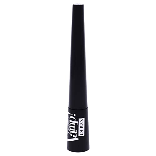 Pupa Milano Vamp! Definition Liner - Eyeliner With Felt Applicator - Matt and Pearly Finishes - Precise, Flawless and Defined Color - Ultra Pigmented - 100 Extra Black - 0.85 Oz (Pack of 2)